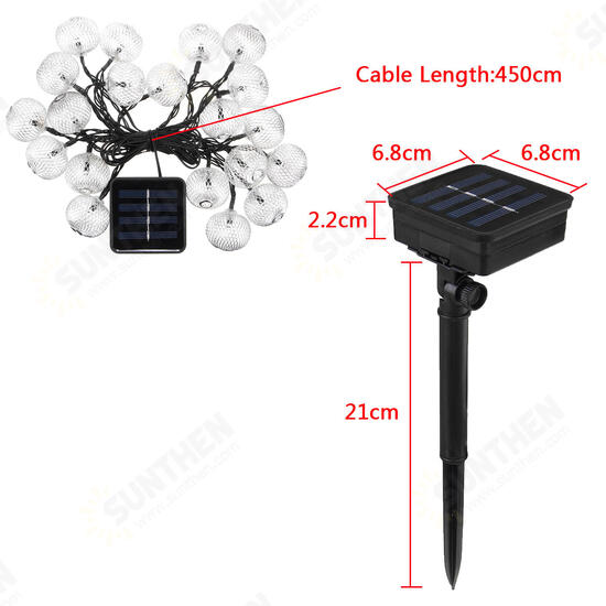 Solar Power 4.5m 20LED Waterproof Fairy Holiday Light String Garden Wedding Party Christmas Decor Solar Power 4.5m 20LED Waterproof Fairy Holiday Light String Garden Wedding Party Christmas Decor