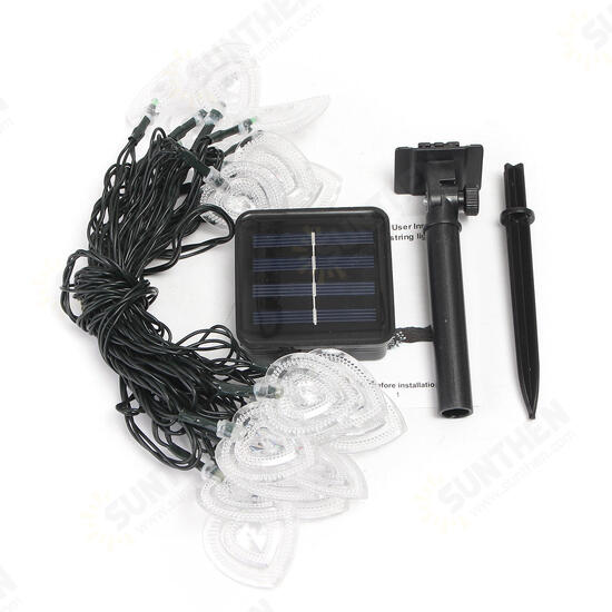 Solar Power 8 Modes 20 LED Heart Shape String Light Outdoor Garden Wedding Party Holiday Decor Lamp Solar Power 8 Modes 20 LED Heart Shape String Light Outdoor Garden Wedding Party Holiday Decor Lamp