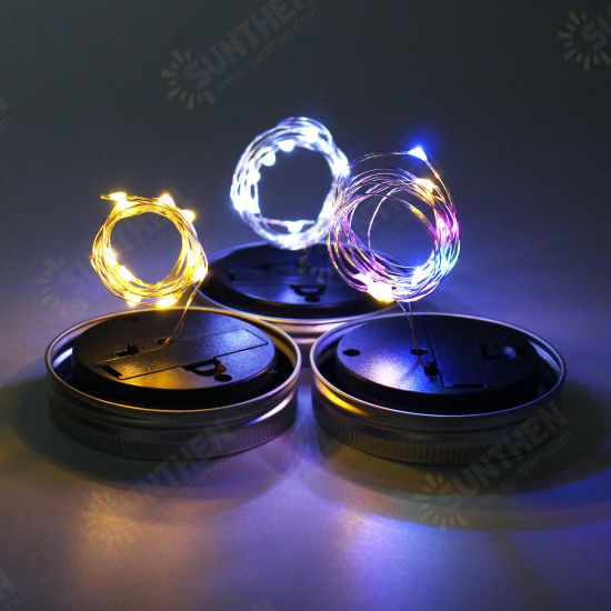 Solar Powered 1M 10LEDs Mason Jar Lid Insert Fairy String Light for Garden Christmas Party Solar Powered 1M 10LEDs Mason Jar Lid Insert Fairy String Light for Garden Christmas Party