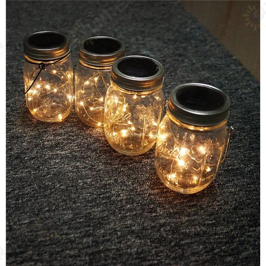 Solar Powered 1M 10LEDs Mason Jar Lid Insert Fairy String Light for Garden Christmas Party Solar Powered 1M 10LEDs Mason Jar Lid Insert Fairy String Light for Garden Christmas Party