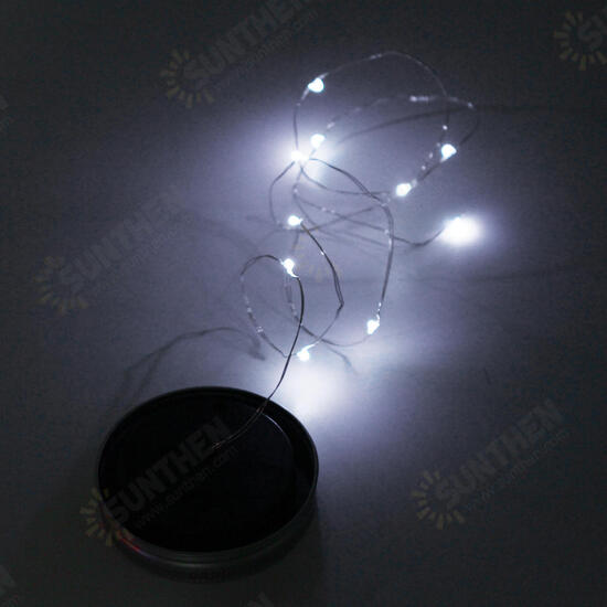 Solar Powered 1M 10LEDs Mason Jar Lid Insert Fairy String Light for Garden Christmas Party Solar Powered 1M 10LEDs Mason Jar Lid Insert Fairy String Light for Garden Christmas Party