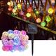 Solar Powered 5M 20LEDs Multicolor Rattan Ball String Light For Wedding Party