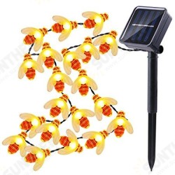 Solar Powered 5M 20LEDs Waterproof Black Yellow Bee Fairy String Light for Garden Party Christmas Solar Powered 5M 20LEDs Waterproof Black Yellow Bee Fairy String Light for Garden Party Christmas