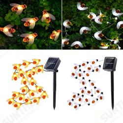 Solar Powered 5M 20LEDs Waterproof Black Yellow Bee Fairy String Light for Garden Party Christmas Solar Powered 5M 20LEDs Waterproof Black Yellow Bee Fairy String Light for Garden Party Christmas