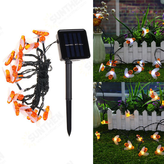 Solar Powered 5M 20LEDs Waterproof Honey Bee Fairy String Light for Garden Yard Christmas Solar Powered 5M 20LEDs Waterproof Honey Bee Fairy String Light for Garden Yard Christmas