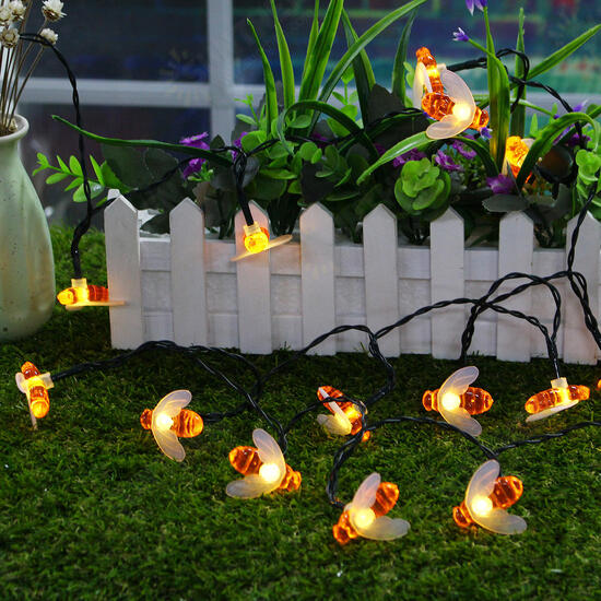 Solar Powered 5M 20LEDs Waterproof Honey Bee Fairy String Light for Garden Yard Christmas