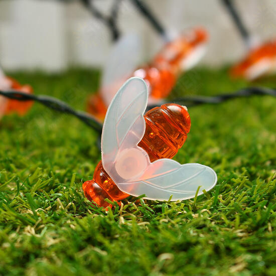 Solar Powered 5M 20LEDs Waterproof Honey Bee Fairy String Light for Garden Yard Christmas