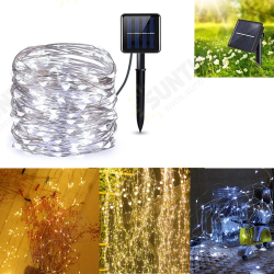 Solar Powered 8 Modes Sliver Wire 200 LED Christmas Tree Fairy String Wedding Home Party Light DC2V Solar Powered 8 Modes Sliver Wire 200 LED Christmas Tree Fairy String Wedding Home Party Light DC2V