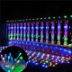 Solar Powered LED Mesh Curtain Fairy String Light Wedding Indoor Outdoor Christmas Garden Party Lamp