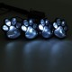 Solar Powered Pure White 4 Dog Animal Paw Print Outdoor LED Fairy String Lights for Garden