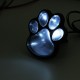 Solar Powered Pure White 4 Dog Animal Paw Print Outdoor LED Fairy String Lights for Garden