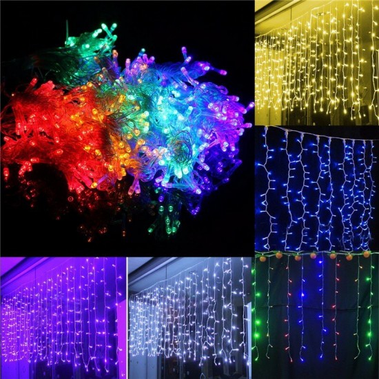 6x3M 600LED USB LED Curtain Fairy String Lights Hanging Backdrop Wall Lamp Wedding Xmas Party Decoration Lights