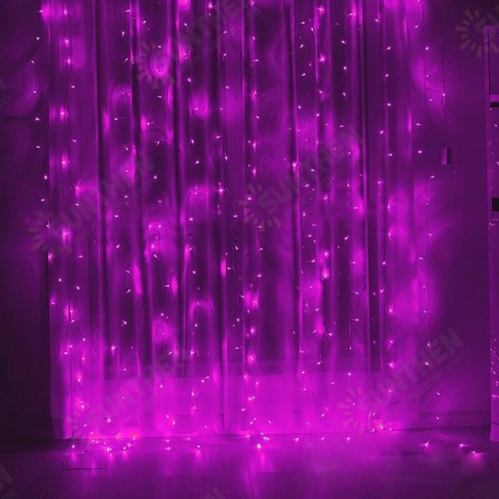 6x3M 600LED USB LED Curtain Fairy String Lights Hanging Backdrop Wall Lamp Wedding Xmas Party Decoration Lights