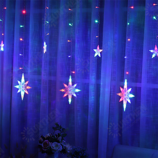 Star Curtain Window String Light LED Fairy Christmas Decorations Lights Holidays Party Wedding Outdoor Garden Lamp Star Curtain Window String Light LED Fairy Christmas Decorations Lights Holidays Party Wedding Outdoor Garden Lamp