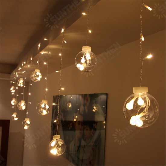 US Plug AC110V LED Curtain String Light Flashing Holiday Lamp for Outdoor Home Garden Wedding Decor