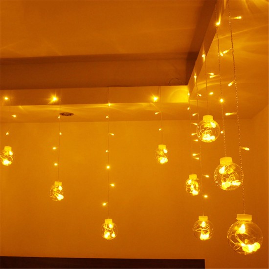 US Plug AC110V LED Curtain String Light Flashing Holiday Lamp for Outdoor Home Garden Wedding Decor