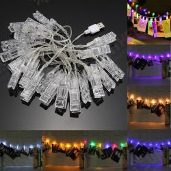 USB 2.2M 20LED Photo Peg Clip Shapes DIY Fairy String Light Xmas for Hanging Picture USB 2.2M 20LED Photo Peg Clip Shapes DIY Fairy String Light Xmas for Hanging Picture