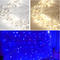 USB 5V RC Remote-Control 200/300LED Curtain Lamp String Fairy Lights Indoor Outdoor Garden Party Wedding Xmas USB 5V RC Remote-Control 200/300LED Curtain Lamp String Fairy Lights Indoor Outdoor Garden Party Wedding Xmas