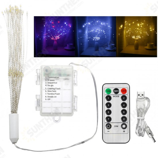 USB Battery Dual Powered 180 LED Starburst String Fairy Light Holiday Wedding Party Home Decoration