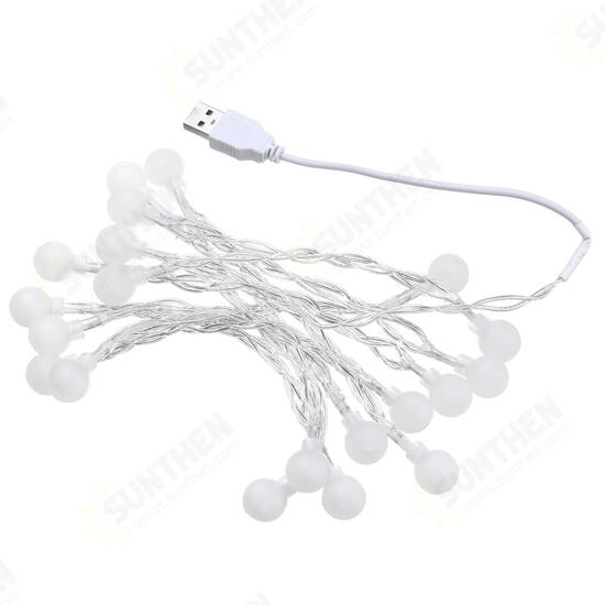 USB Powered 2.2M 20LEDs Ball Shaped Waterproof Fairy String Light For Christmas USB Powered 2.2M 20LEDs Ball Shaped Waterproof Fairy String Light For Christmas