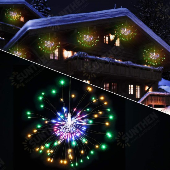 USB Powered DIY Firework Starburst 180 LED Fairy String Light Remote Control Christmas Decor DC5V