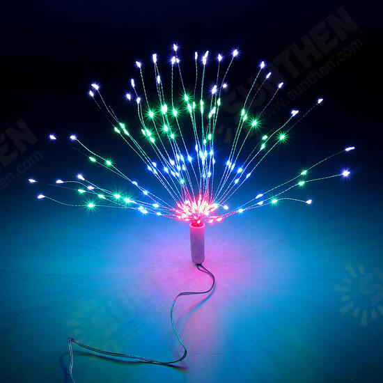 USB Powered DIY Firework Starburst 180 LED Fairy String Light Remote Control Christmas Decor DC5V