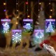 USB Romantic 3D Hanging Christmas LED Curtain String Light DC5V 8 Modes Remote Control for Home Decoration Christmas Decorations Clearance Lights