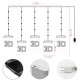 USB Romantic 3D Hanging Christmas LED Curtain String Light DC5V 8 Modes Remote Control for Home Decoration Christmas Decorations Clearance Lights