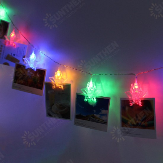 USB Supply 6M 40 LED Hanging Picture Photo Peg Clip Fairy String Light Party Decoration