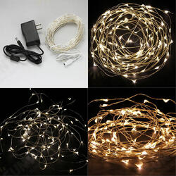 Warm White/White 10M 100LED Copper Wire LED String Lights Lamp 12V Warm White/White 10M 100LED Copper Wire LED String Lights Lamp 12V