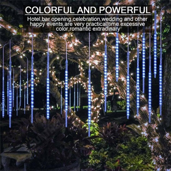 Waterproof Outdoor AC110-240V 30CM SMD2835 LED Meteor Rain Tubes Fairy String Light Christmas Garden Use