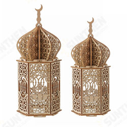 Wooden Palace LED Night Light DIY Eid Mubarak Ramadan Party Decoration Ornament Gifts Wooden Palace LED Night Light DIY Eid Mubarak Ramadan Party Decoration Ornament Gifts