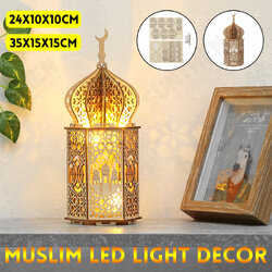 Wooden Palace LED Night Light DIY Eid Mubarak Ramadan Party Decoration Ornament Gifts Wooden Palace LED Night Light DIY Eid Mubarak Ramadan Party Decoration Ornament Gifts
