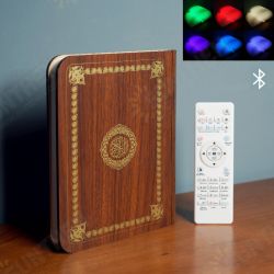 Wooden Quran Speaker Colorful LED Book Light Wireless Bluetooth Koran Reciter Speaker Ramadan Kids Adult Gift Wooden Quran Speaker Colorful LED Book Light Wireless Bluetooth Koran Reciter Speaker Ramadan Kids Adult Gift