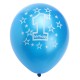 10 Pcs Per Set Blue Boy's 1st Birthday Printed Inflatable Pearlised Balloons Christmas Decoration