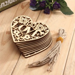 10pcs Heart Love DIY Woodcraft Hanging Decoration Craft Gift 10pcs Heart Love DIY Woodcraft Hanging Decoration Craft Gift