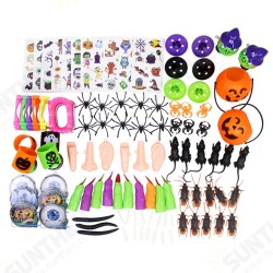 120PCS Mischievous Insect & Halloween Tricky Toys for Children's Party Games