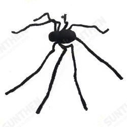 125cm Black Spider Halloween Props Spider Web Plush Cotton Haunted House Decoration Toys With OPP Bag 125cm Black Spider Halloween Props Spider Web Plush Cotton Haunted House Decoration Toys With OPP Bag