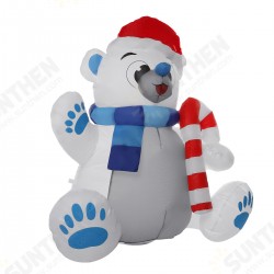 1.2M LED Christmas Waterproof Polyester Built-In Blower UV-resistant Inflatable Bear Toy for Christmas Decoration Party Gift 1.2M LED Christmas Waterproof Polyester Built-In Blower UV-resistant Inflatable Bear Toy for Christmas Decoration Party Gift