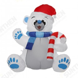 1.2M LED Christmas Waterproof Polyester Built-In Blower UV-resistant Inflatable Bear Toy for Christmas Decoration Party Gift 1.2M LED Christmas Waterproof Polyester Built-In Blower UV-resistant Inflatable Bear Toy for Christmas Decoration Party Gift