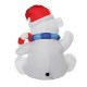 1.2M LED Christmas Waterproof Polyester Built-In Blower UV-resistant Inflatable Bear Toy for Christmas Decoration Party Gift