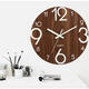 12inch Luminous Wall Clock Wooden Silent Non Ticking Dark Home Room Decor