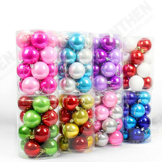 16PC 6/4CM Christmas Trees Xmas Hanging Balls Bauble Party Decorations Ornaments