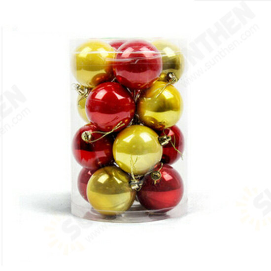 16PC 6/4CM Christmas Trees Xmas Hanging Balls Bauble Party Decorations Ornaments