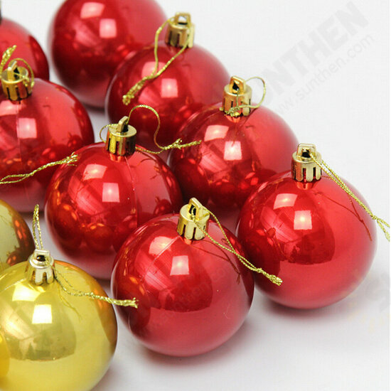 16PC 6/4CM Christmas Trees Xmas Hanging Balls Bauble Party Decorations Ornaments