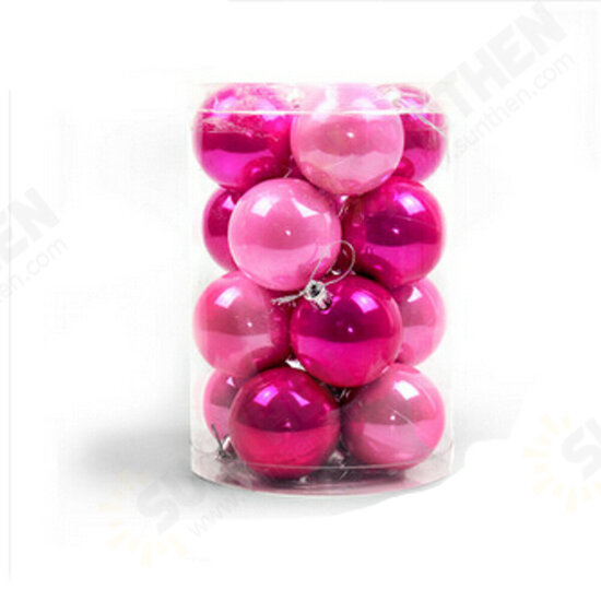 16PC 6/4CM Christmas Trees Xmas Hanging Balls Bauble Party Decorations Ornaments