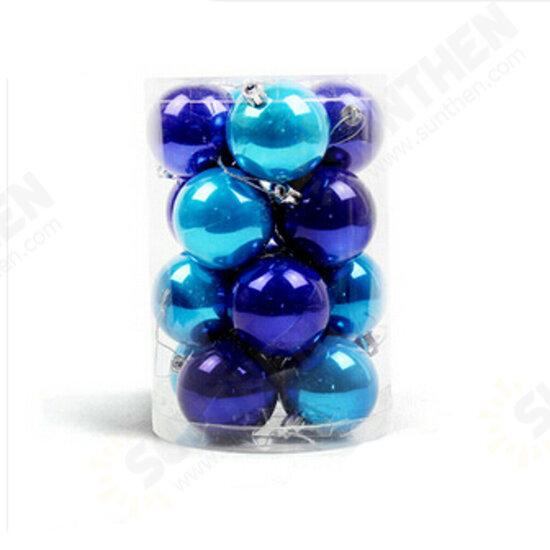 16PC 6/4CM Christmas Trees Xmas Hanging Balls Bauble Party Decorations Ornaments