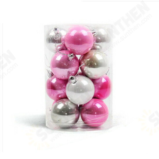 16PC 6/4CM Christmas Trees Xmas Hanging Balls Bauble Party Decorations Ornaments