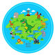 170cm Blue Dinosaur Round Edge Inflatable Water Pad Water Outdoor Toys