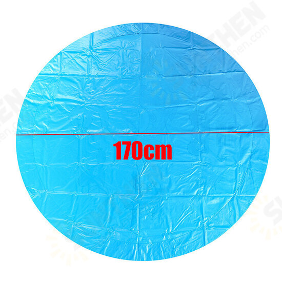 170cm Blue Dinosaur Round Edge Inflatable Water Pad Water Outdoor Toys